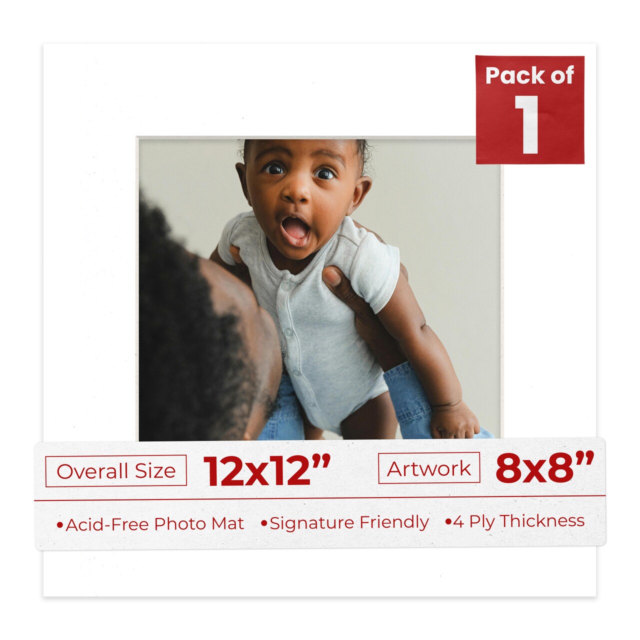 Golf Ball Texture Mat Board for 12x12 Frames - Fits 8x8 Photos